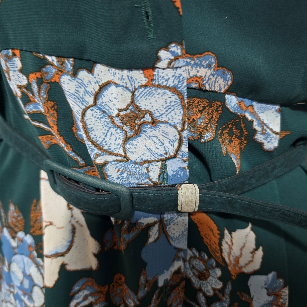 Eva Mendes for New York & Company Teal Floral Robe - Picture 7 of 10